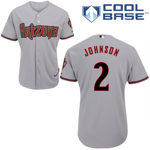 Kelly Johnson #2 MLB Jersey-Arizona Diamondbacks Men's Authentic Road Gray Cool Base Baseball Jersey